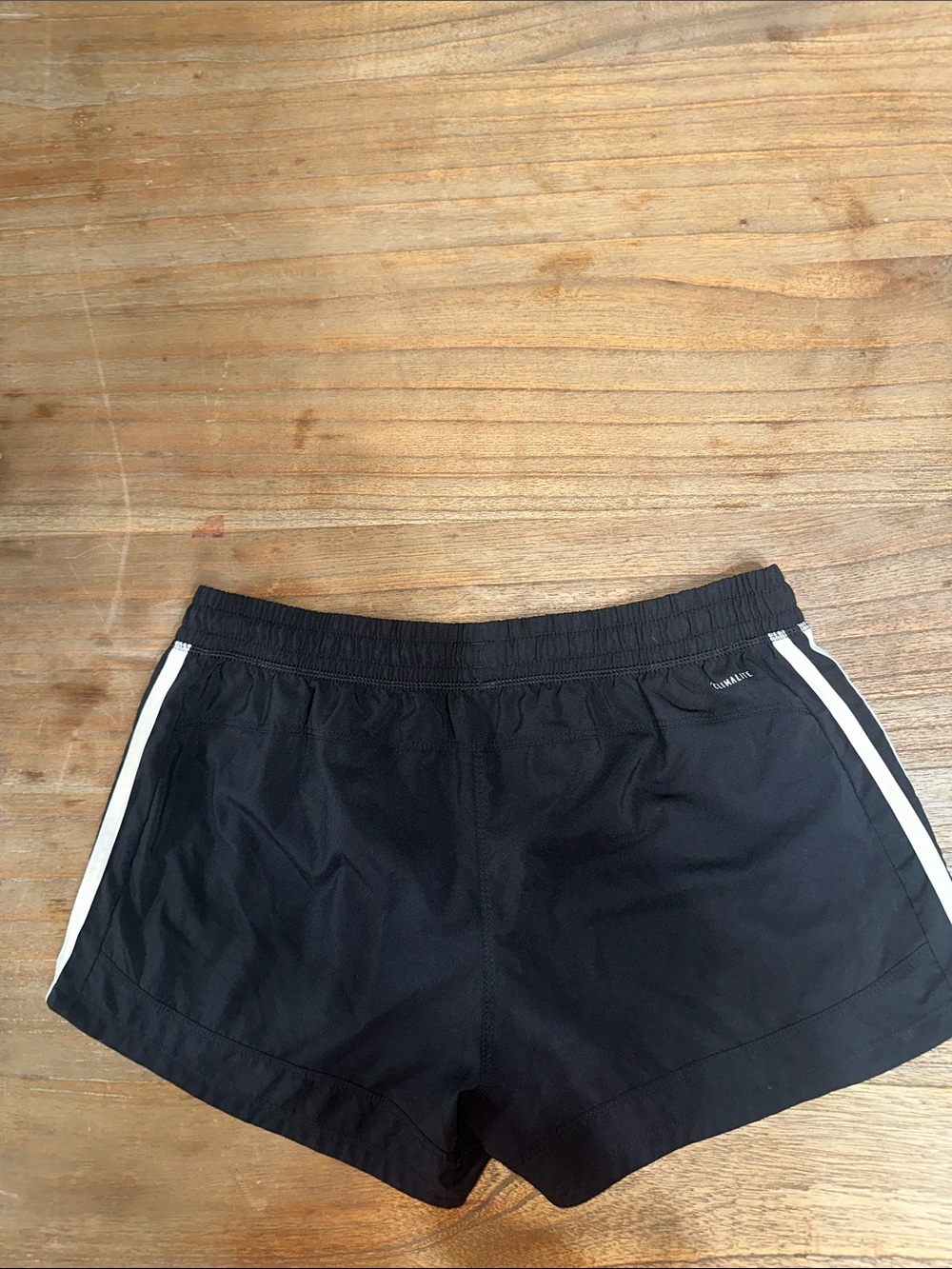 ADDIDAS Black Climalite 3” shorts  White Side Stripes - Picture 2 of 5